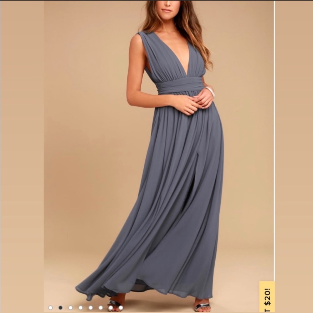 Heavenly Hues Denim Blue Maxi Dress